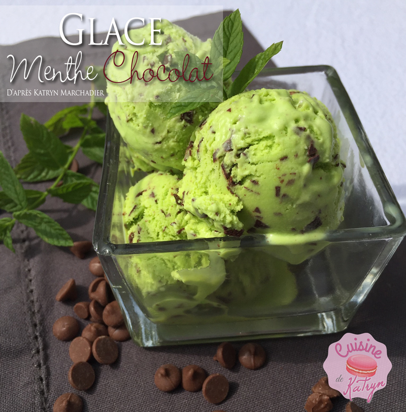 glace menthe et ses morceaux de chocolat