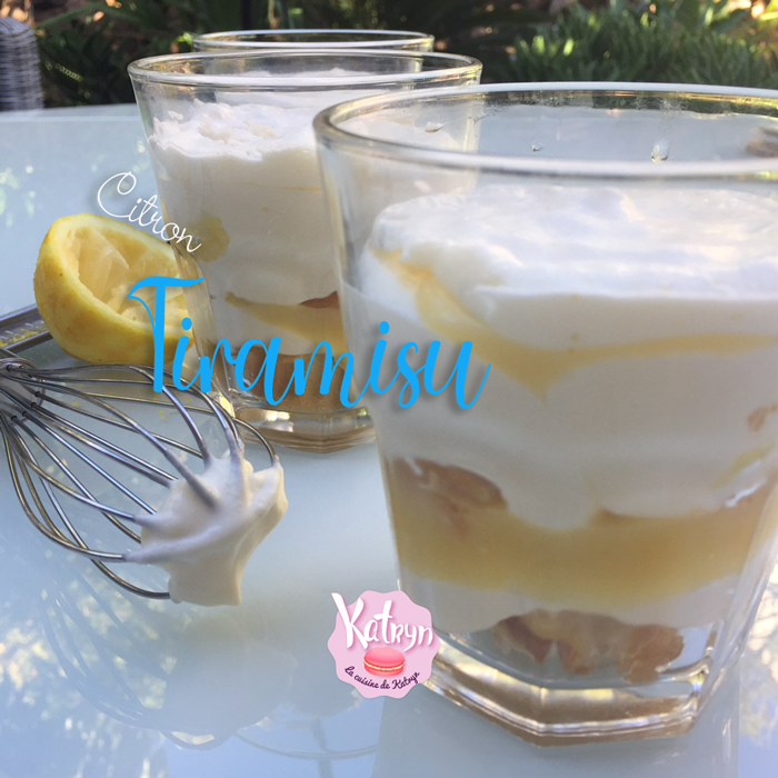 Tiramisú au citron en verrine